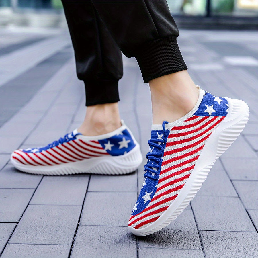 Slip-on Sneakers, Stars And Stripes Athletic Shoes